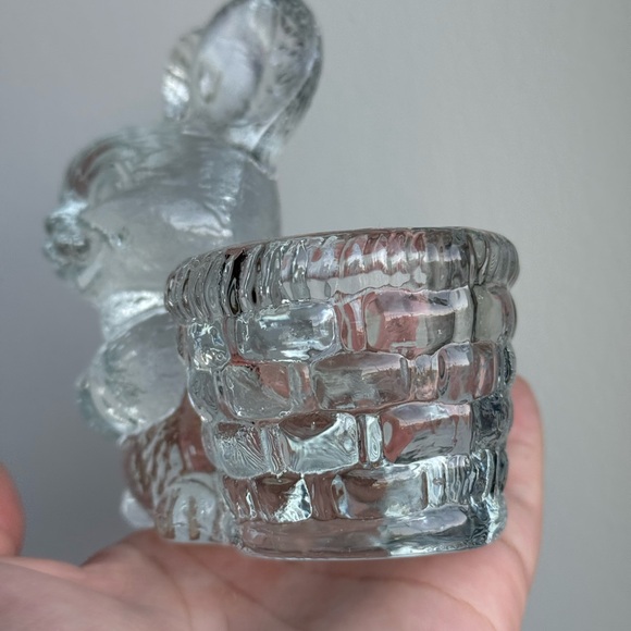 Vintage Anthropomorphic Easter Bunny Rabbit Candle Holder Goebel Crystal Glass - Picture 8 of 16